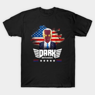 Dark Brandon funny Political America flag T-Shirt